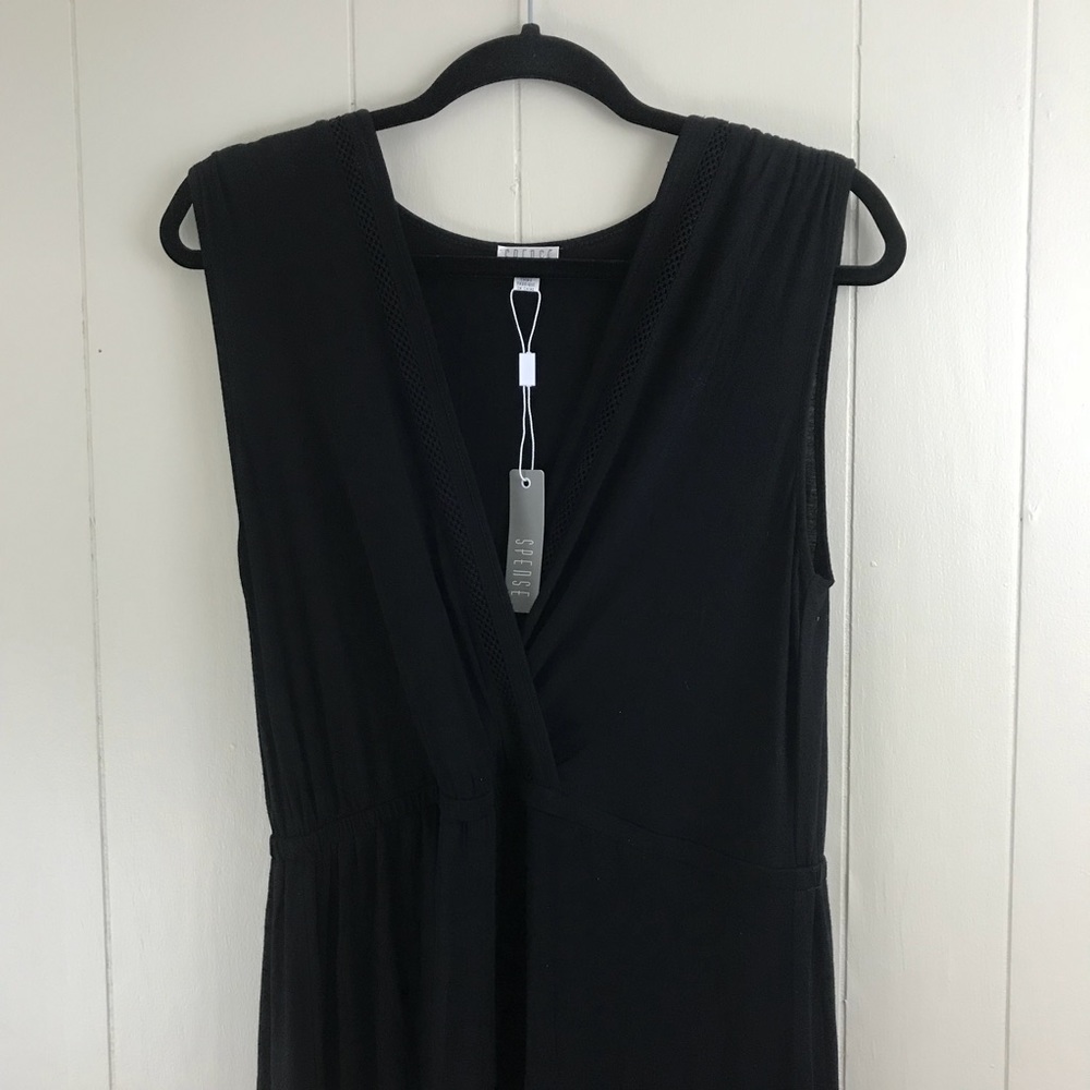 Spence black mesh maxi dress
